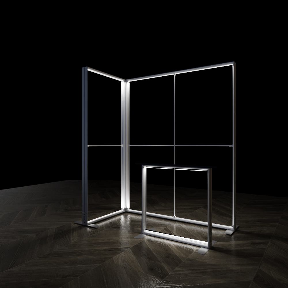 Modular Exhibition Stand LED Lightbox Ceiling Arch Display 1x2 (Copy)
