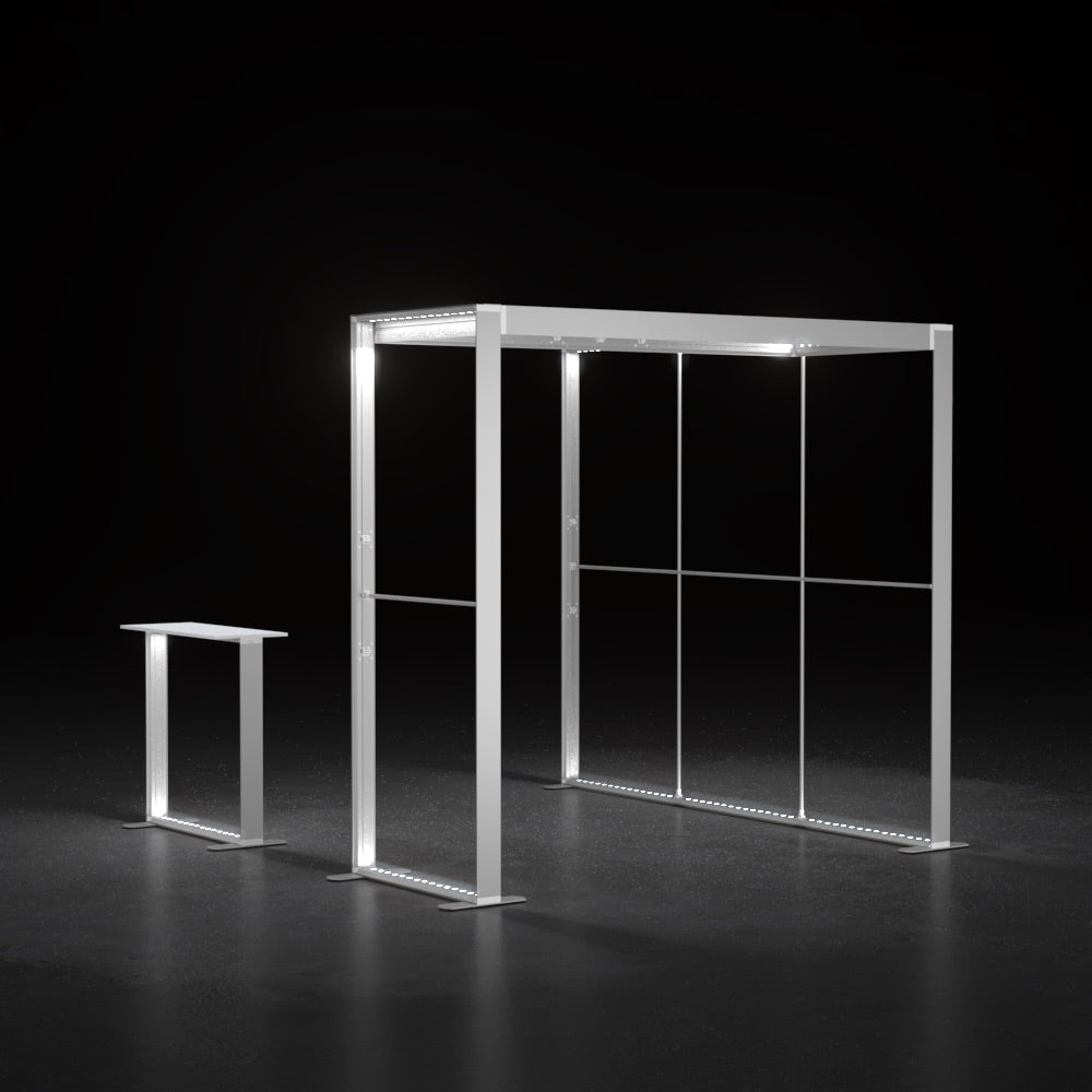 3-5EZGO_Exhibition_Modular_Lightbox_Booth_Ceiling_Arch_Kit2-3x3m