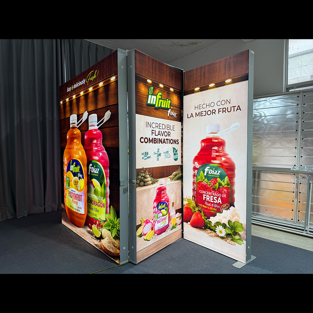 EZGO Modular Lightbox Storage Fabric Exhibition Booth3-10x10ft/3x3m