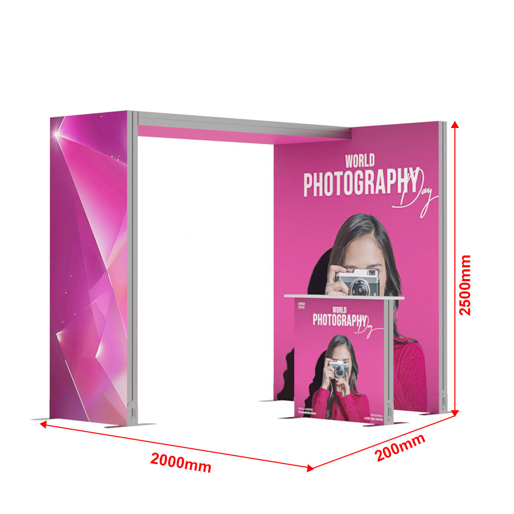 Modular Exhibition Stand LED Lightbox Ceiling Arch Display 3x2