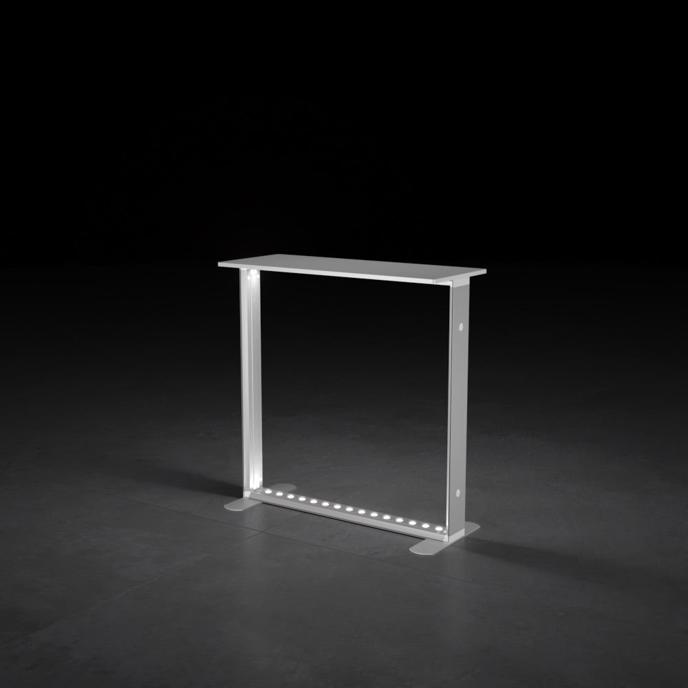 Freestanding LED Backlit Exhibition Lightbox Counter 3.3x3.3ft/1x1m