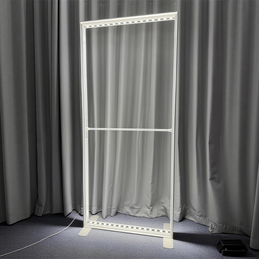Freestanding LED Backlit Exhibition Stand Lightbox 3.3x6.5ft/1x2m