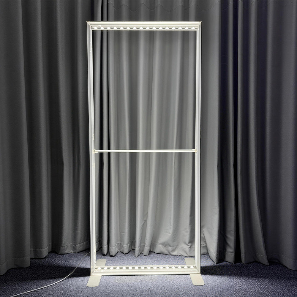 Freestanding LED Backlit Exhibition Stand Lightbox 3.3x6.5ft/1x2m