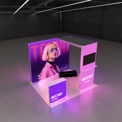 2-3EZGO_Exhibition_Modular_Lightbox_Booth_Ceiling_Arch_Kit1-3x3m