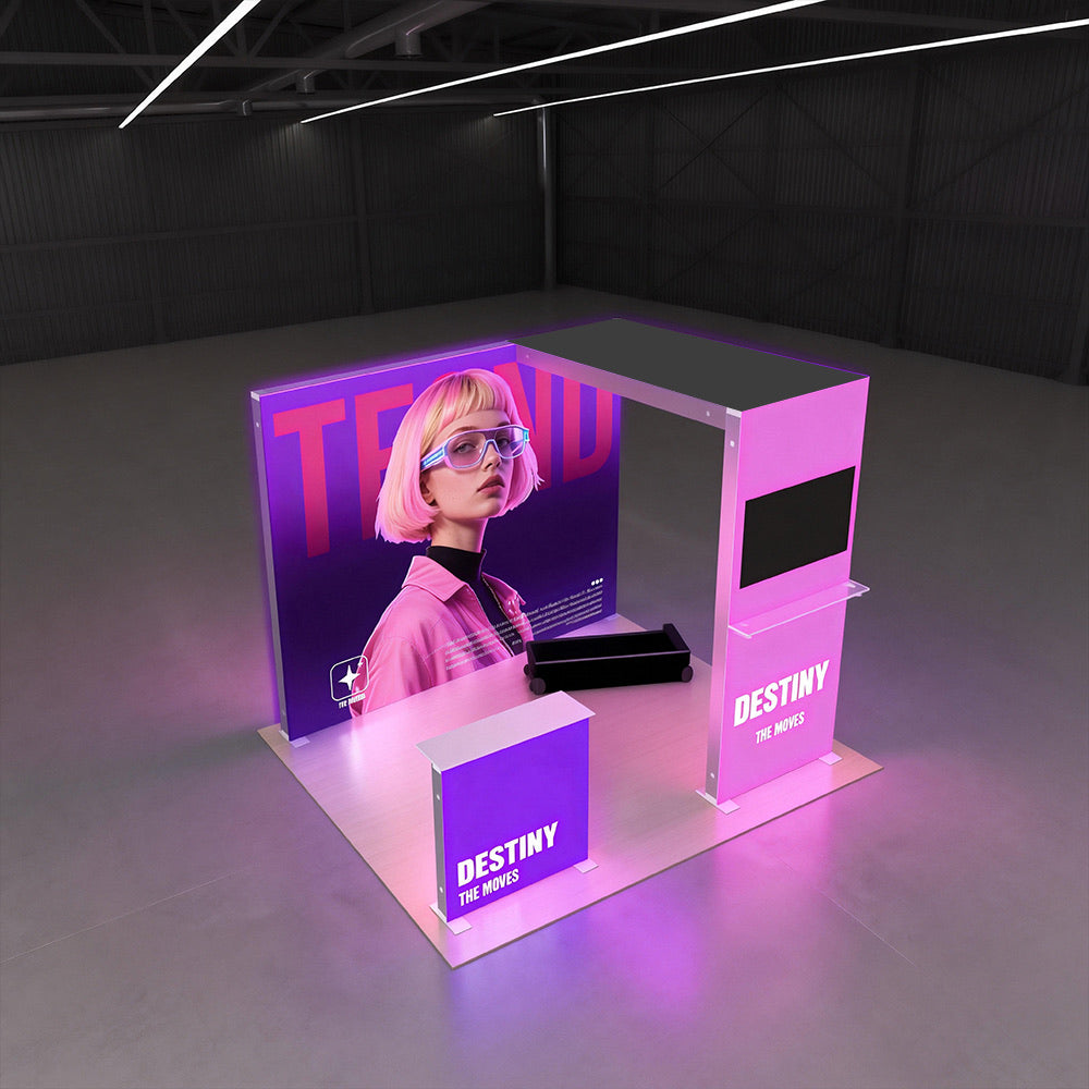 2-3EZGO_Exhibition_Modular_Lightbox_Booth_Ceiling_Arch_Kit1-3x3m