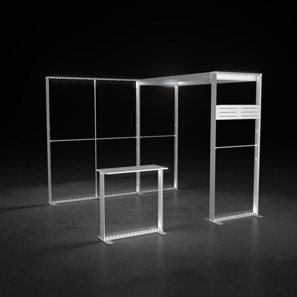 2-5EZGO_Exhibition_Modular_Lightbox_Booth_Ceiling_Arch_Kit1-3x3m