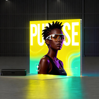 Freestanding LED Backlit Exhibition Stand Lightbox 6.5x6.5ft/2x2m