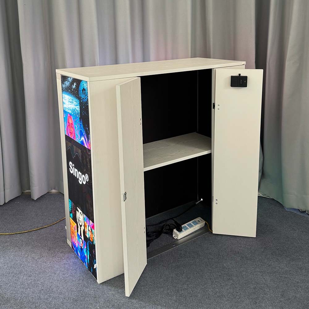 SINGO® 3 Sides Backlit Counter with Locking Storage 3.3ft/1m