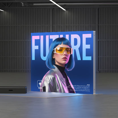 Freestanding LED Backlit Exhibition Stand Lightbox 9.8x8ft/3x2.44m