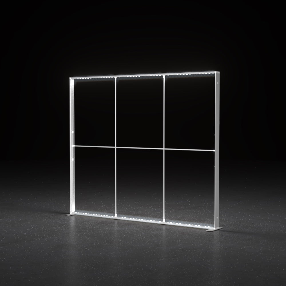 Freestanding LED Backlit Exhibition Stand Lightbox 9.8x8ft/3x2.44m