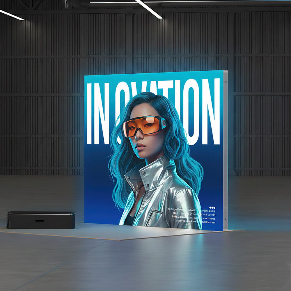Freestanding LED Backlit Exhibition Stand Lightbox 9.8x9.8ft/3x3m