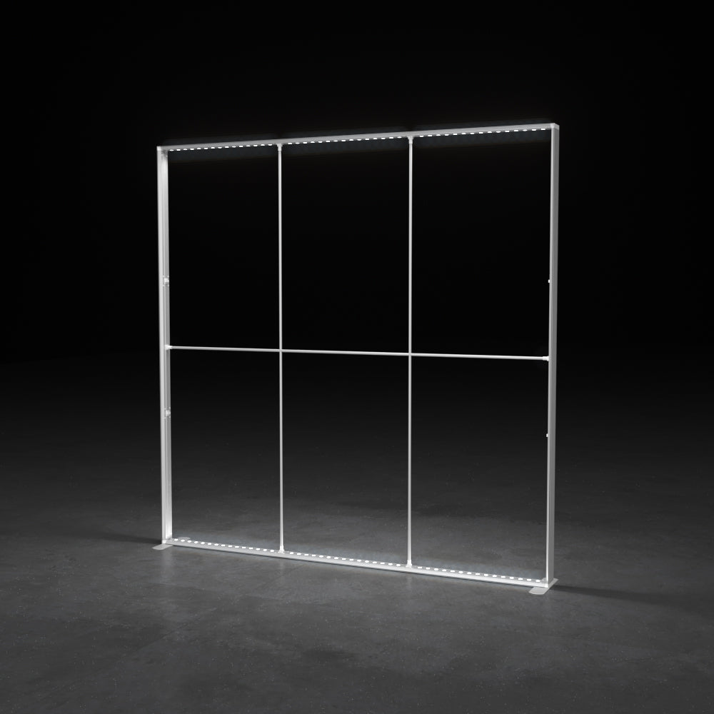 Freestanding LED Backlit Exhibition Stand Lightbox 9.8x9.8ft/3x3m