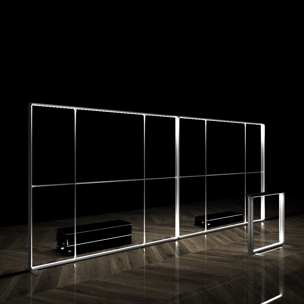 Freestanding LED Backlit Exhibition Stand Lightbox 6000 x 2500mm