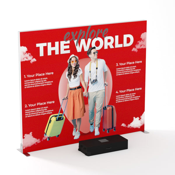 Freestanding LED Backlit Exhibition Stand Lightbox 3000 x 2500mm