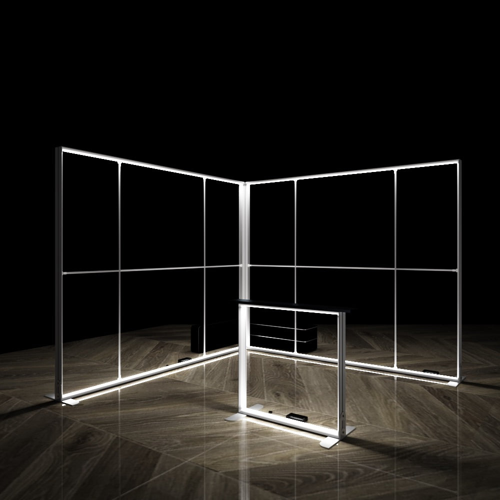 Modular Exhibition Stand LED Lightbox Ceiling Arch Display 3x3