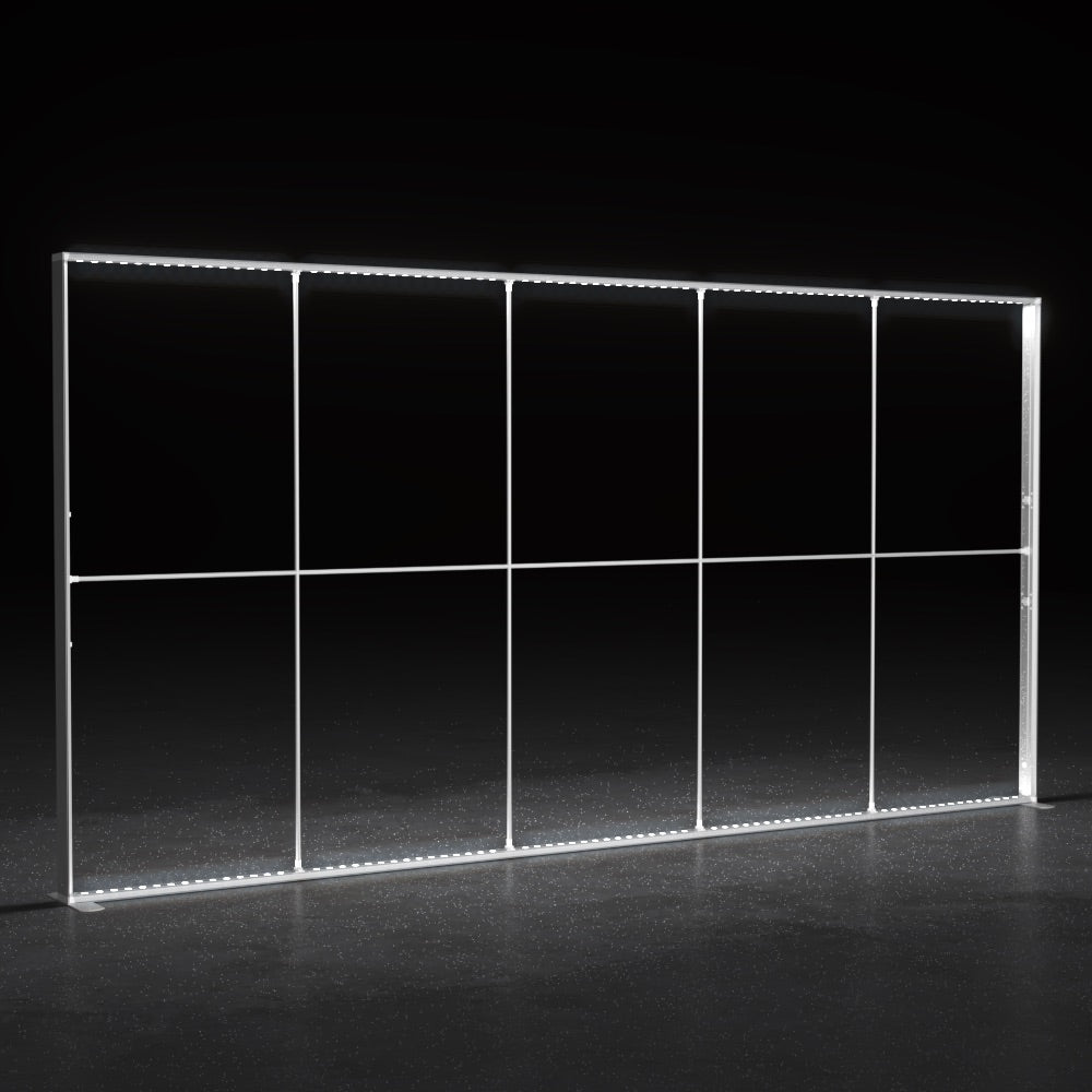 Freestanding LED Backlit Exhibition Stand Lightbox 16.4x8ft/5x2.44m