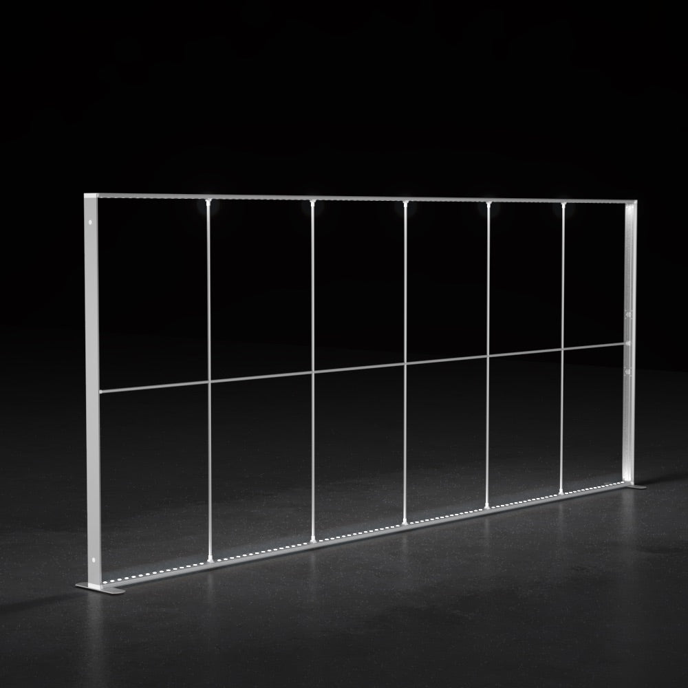 Freestanding LED Backlit Exhibition Stand Lightbox 20x8ft/6x2.44m