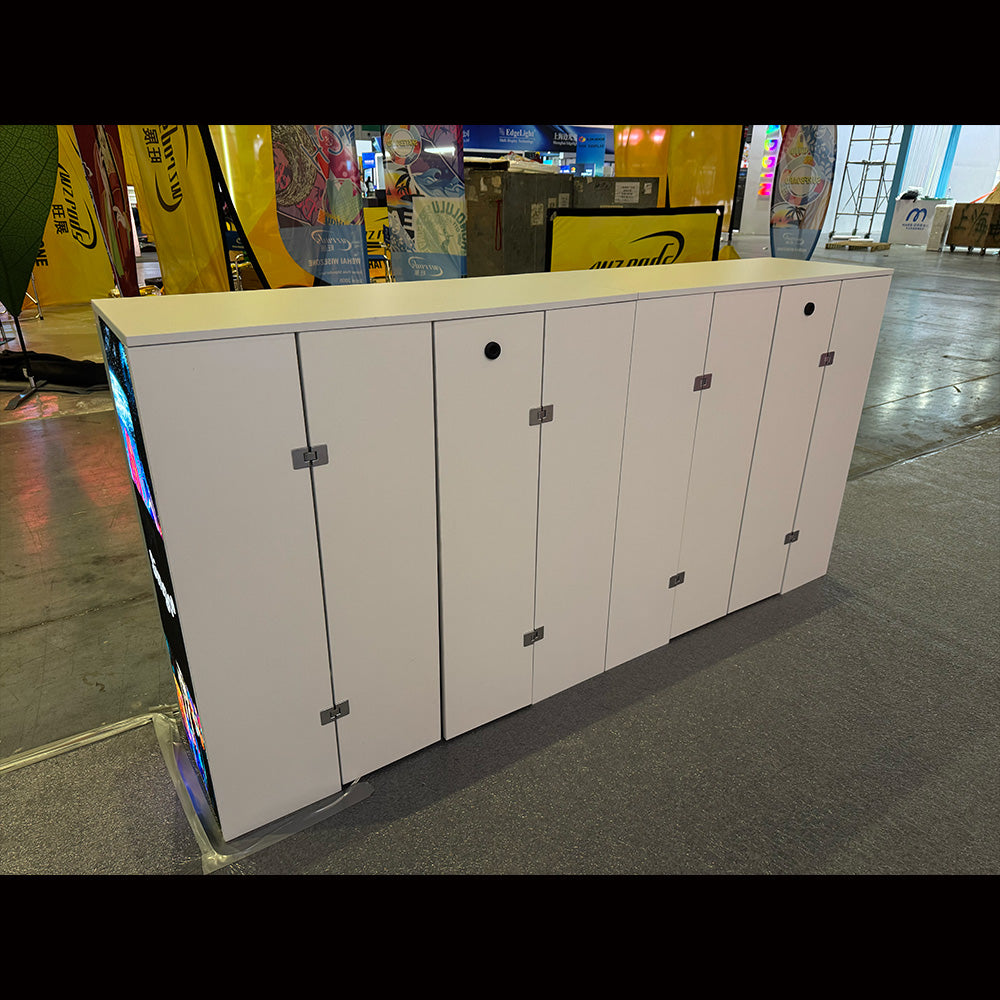 SINGO® Flex Size Backlit Counter with Locking Storage 6.5ft/2m