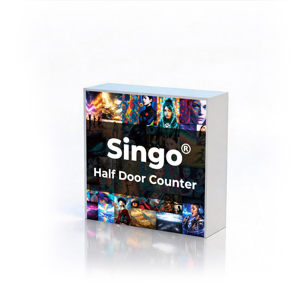 SINGO® Half Door Backlit Counter with Locking Storage 3.3ft/1m