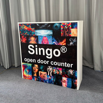 SINGO® Half Door Backlit Counter with Locking Storage 3.3ft/1m