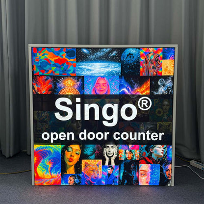 SINGO® Half Door Backlit Counter with Locking Storage 3.3ft/1m