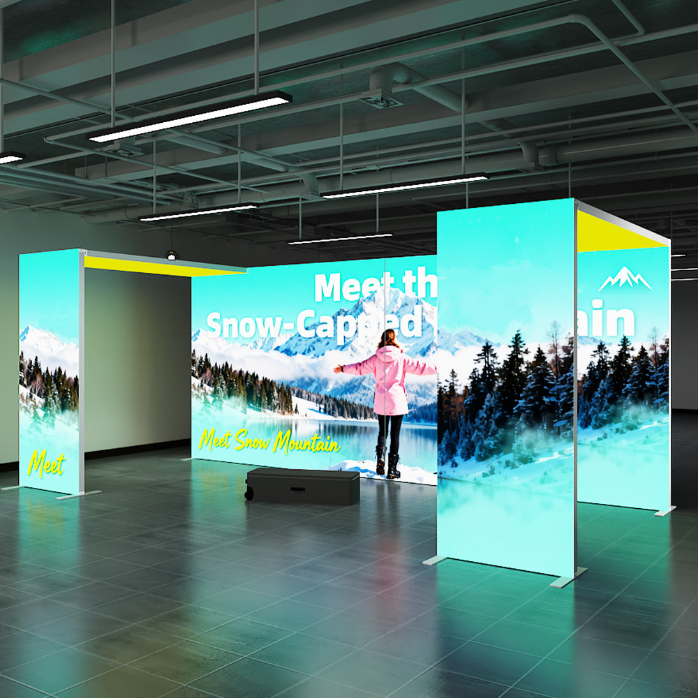 SINGO®  LED Curtain Backlit Exhibition Lightbox Ceiling Arch Kit2-20x10ft/6x3m