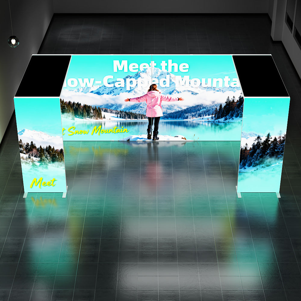SINGO®  LED Curtain Backlit Exhibition Lightbox Ceiling Arch Kit2-20x10ft/6x3m