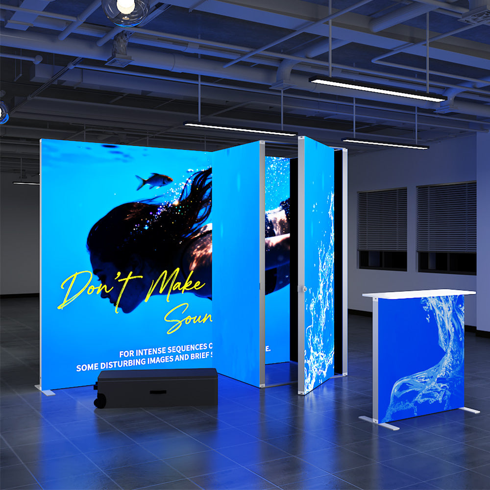 SINGO®  LED Curtain Backlit Exhibition Lightbox Storage Kit1-10x10ft/3x3m