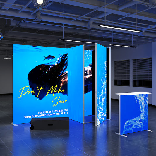 SINGO®  LED Curtain Backlit Exhibition Lightbox Storage Kit1-10x10ft/3x3m