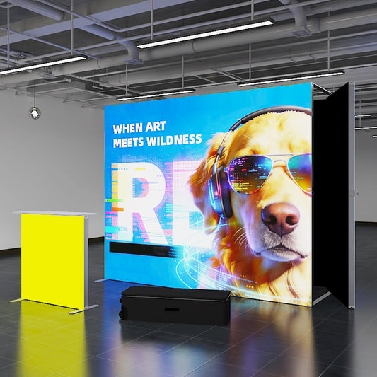 SINGO®  LED Curtain Backlit Exhibition Lightbox Storage Kit2-10x10ft/3x3m