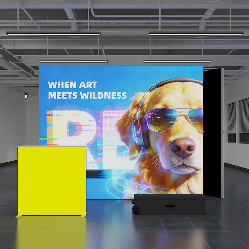 SINGO®  LED Curtain Backlit Exhibition Lightbox Storage Kit2-10x10ft/3x3m