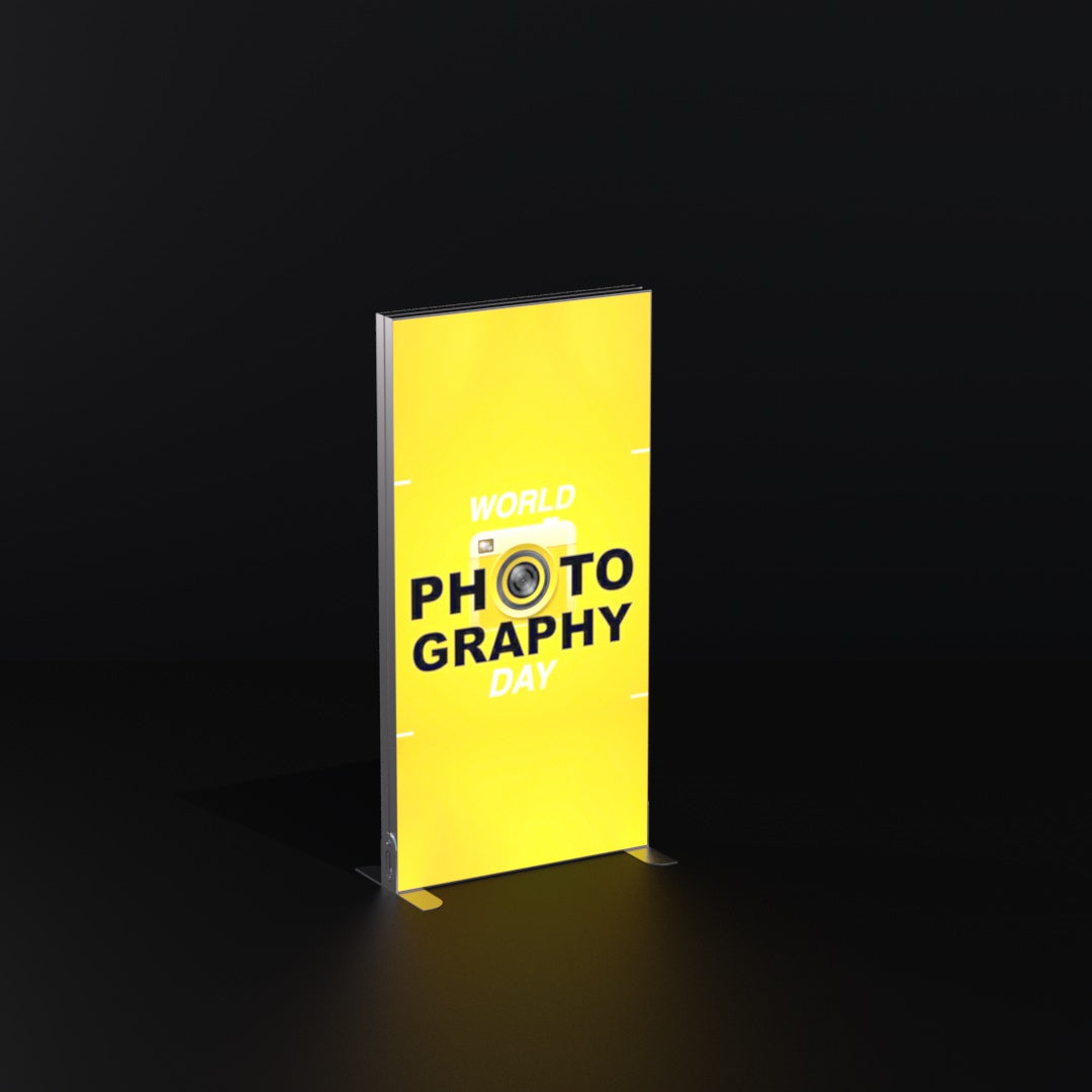 Freestanding LED Backlit Exhibition Stand Lightbox 1000 x 2000mm