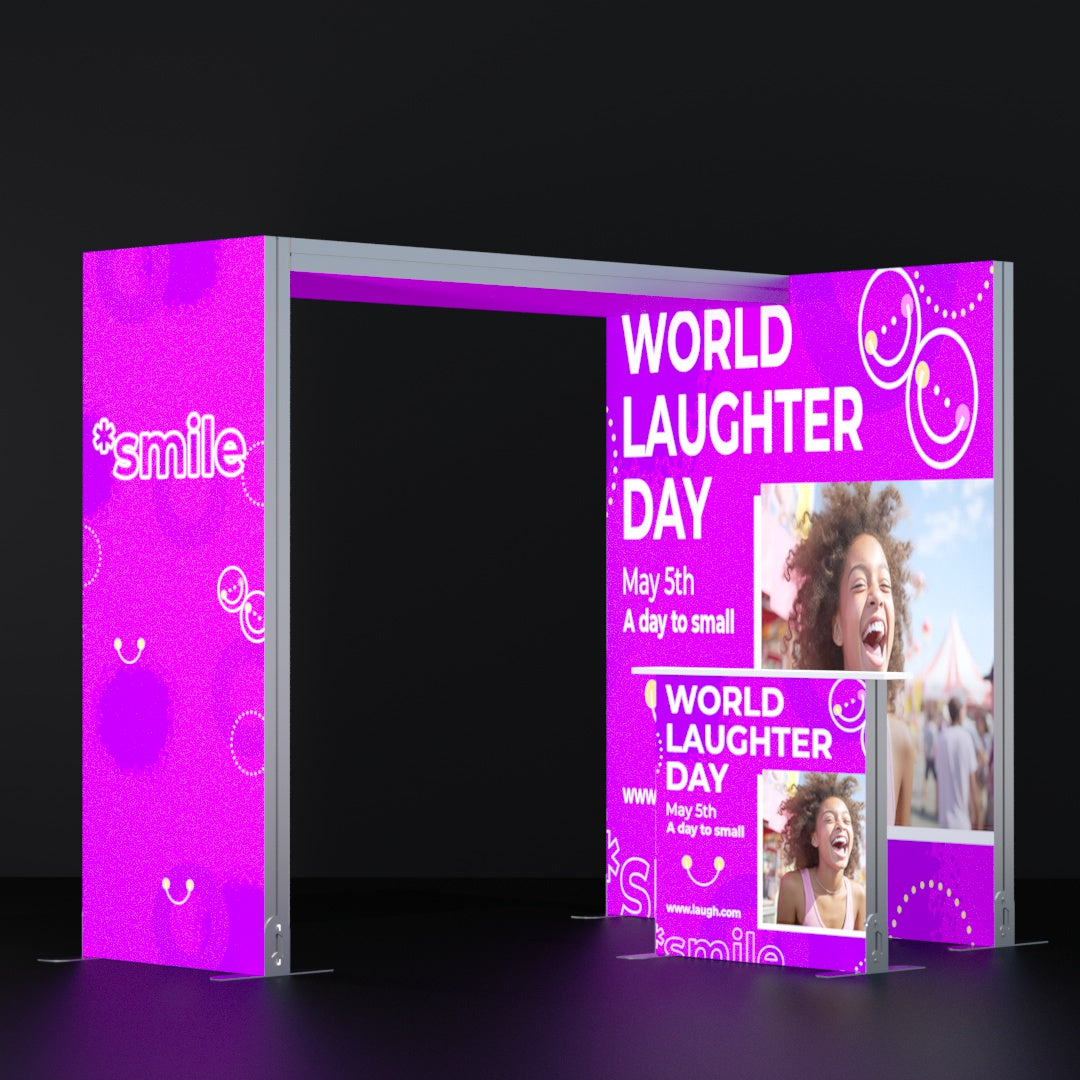 Modular Exhibition Stand LED Lightbox Ceiling Arch Display 3x2