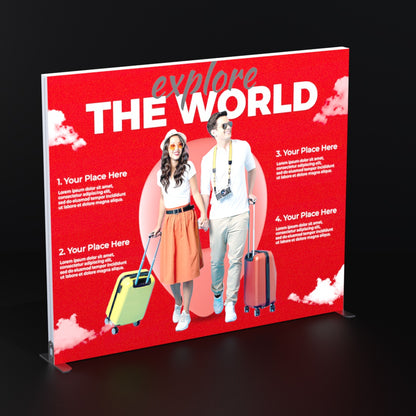 Freestanding LED Backlit Exhibition Stand Lightbox 3000 x 2500mm