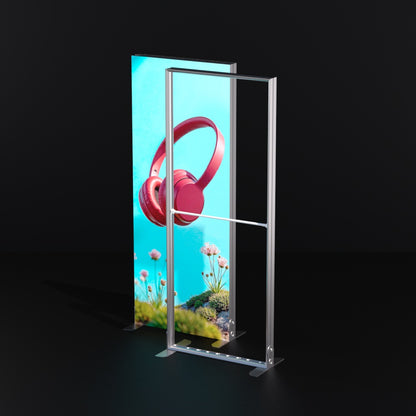 Freestanding LED Backlit Exhibition Stand Lightbox 1000 x 2500mm