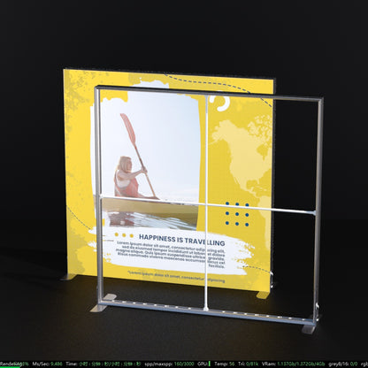 Freestanding LED Backlit Exhibition Stand Lightbox 2000 x 2000mm
