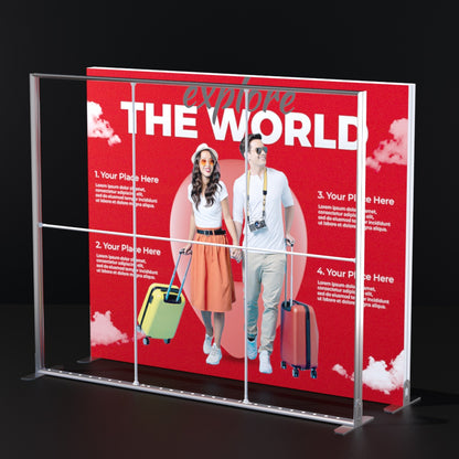 Freestanding LED Backlit Exhibition Stand Lightbox 3000 x 2500mm