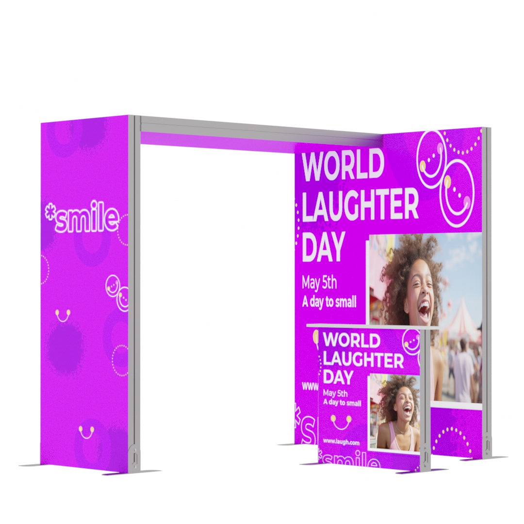 Modular Exhibition Stand LED Lightbox Ceiling Arch Display 3x2